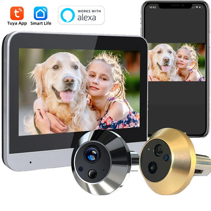 MiniGuard™ Smart Peephole Camera (3MP, WiFi, 4.3" Display)
