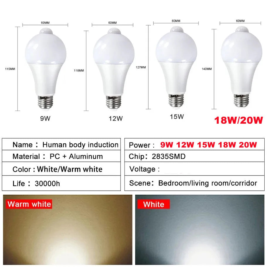 LED Motion Sensor Bulb