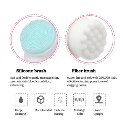 3D facial cleansing brush