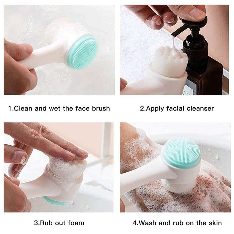 3D facial cleansing brush