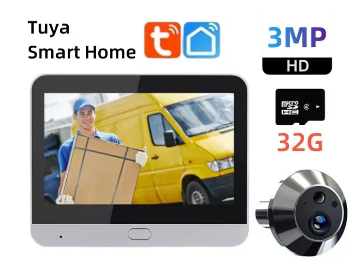 MiniGuard™ Smart Peephole Camera (3MP, WiFi, 4.3" Display)
